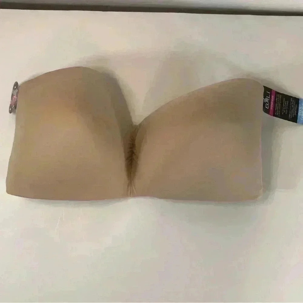 Bali Cool Comfort Fabric Flex Fit Bra size XL Light Beige 7 ways to wear NWT